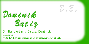dominik batiz business card